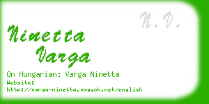 ninetta varga business card